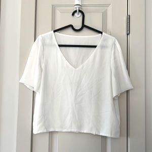 Aritzia babaton blouse white